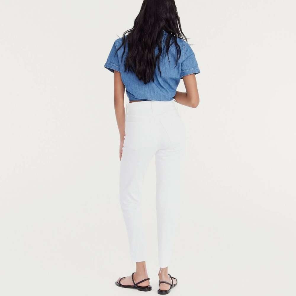 J. Crew Women's High Rise Jeans in White - Picture 3 of 8